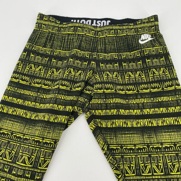 Nike black acid green-yellow graphic leggings womens size medium - Picture 4 of 9